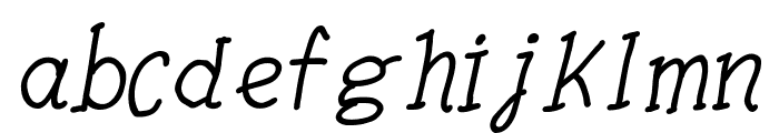 Quick Writing Italic Font LOWERCASE
