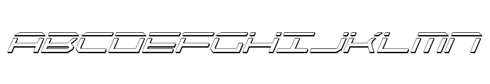 QuickTech Shadow Italic Font UPPERCASE