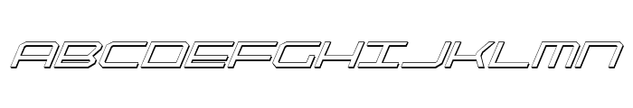 QuickTech Shadow Italic Font LOWERCASE