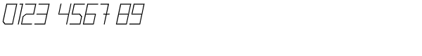 Raster-Light Oblique Font OTHER CHARS