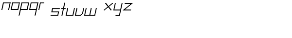 Raster-Regular Oblique Font LOWERCASE