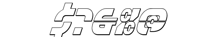 Rebel Command 3D Italic Font OTHER CHARS