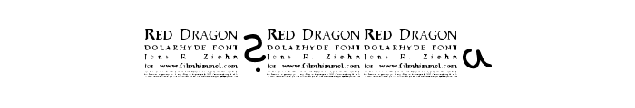 Red Dragon : Francis Dolarhyde Font OTHER CHARS