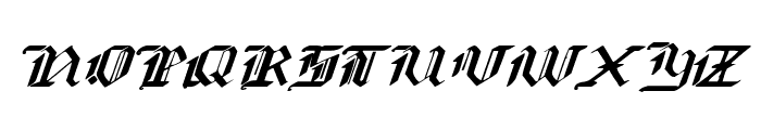Redcoat Expanded Italic Font UPPERCASE