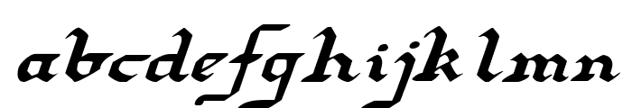 Redcoat Expanded Italic Font LOWERCASE