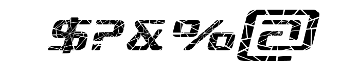 Republika II Exp - Shatter Italic Font OTHER CHARS