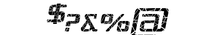 Republika IV - Shatter Italic Font OTHER CHARS