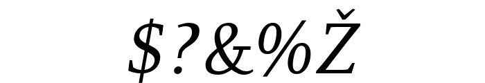 Resavska BG YU-Italic Font OTHER CHARS