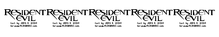 Resident Evil Font OTHER CHARS