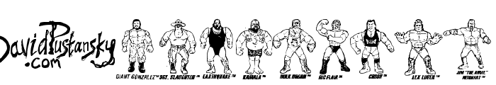 Retro Hasbro WWF Figures Font OTHER CHARS