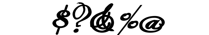 Rhalina Bold Expanded Italic Font OTHER CHARS