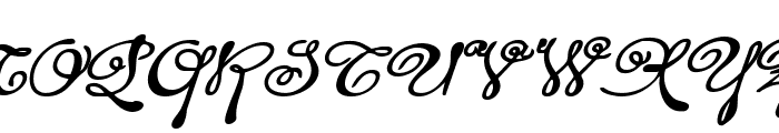 Rhalina Bold Expanded Italic Font UPPERCASE