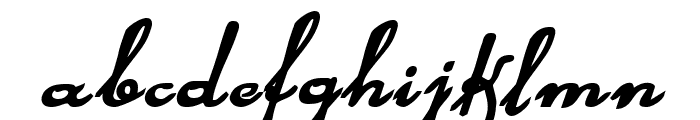 Rhalina Bold Expanded Italic Font LOWERCASE