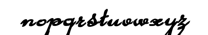 Rhalina Bold Expanded Italic Font LOWERCASE