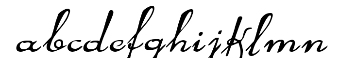 Rhalina Expanded Italic Font LOWERCASE