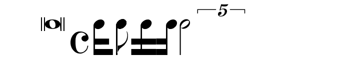 RhythmsDownstem Font LOWERCASE