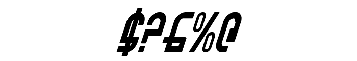 Ro'Ki'Kier Condensed Italic Font OTHER CHARS