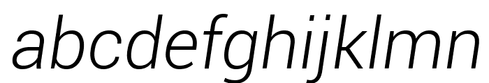 Roboto Light Italic Font LOWERCASE