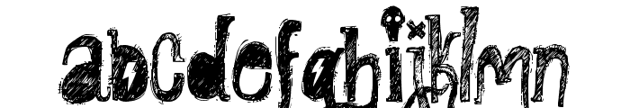 Rock Show Whiplash Font LOWERCASE