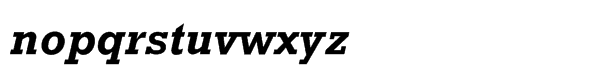 Rockwell® Std Bold Italic Font LOWERCASE
