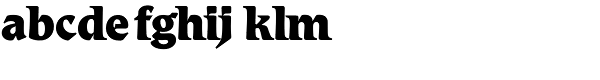 Romic SH-XBold Font LOWERCASE