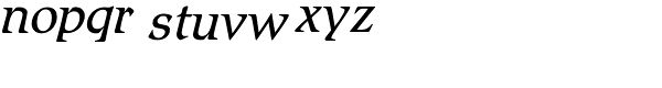 Romic Std-Light Italic Font LOWERCASE