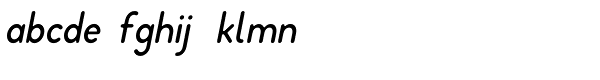 Rondell Demi Bold Italic Font LOWERCASE