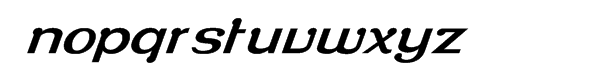 Roppongi Normal Oblique Font LOWERCASE