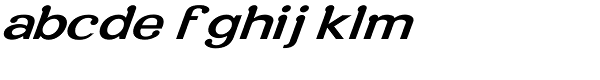 Roppongi-Oblique Font LOWERCASE