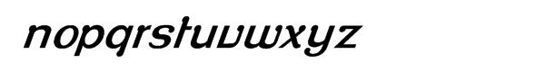 Roppongi Thin Oblique Font LOWERCASE