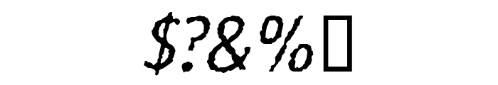 Rosango Italic Font OTHER CHARS