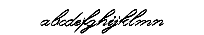 Rough Brush Script Font LOWERCASE