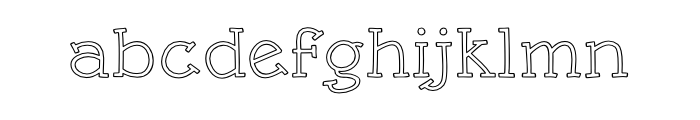 Rough Com Outline Font LOWERCASE