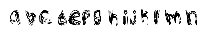 Rough Outline Font LOWERCASE