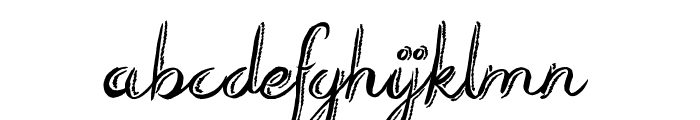 Rough Script Font LOWERCASE