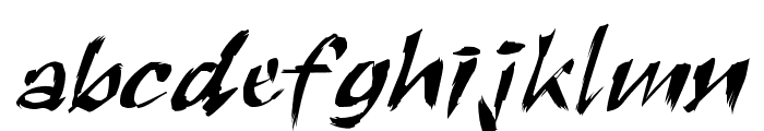 RoughBrush Font LOWERCASE