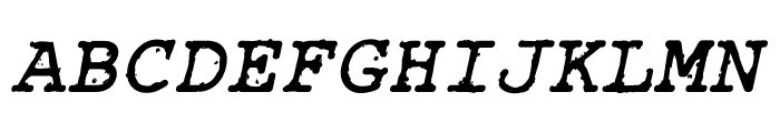 Rough_Typewriter Bold Italic Font UPPERCASE