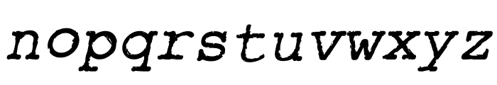 Rough_Typewriter Bold Italic Font LOWERCASE