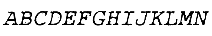Rough_Typewriter Italic Font UPPERCASE