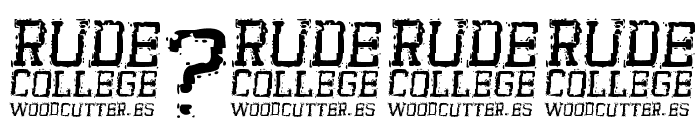 Rude College Font OTHER CHARS