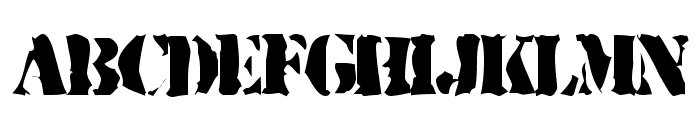 Rugged Stencil Font LOWERCASE