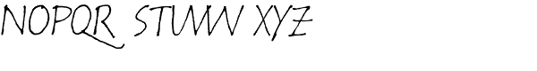 Russell Informal Oblique Font UPPERCASE