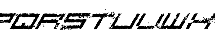 Rusting Robotica Italic Font UPPERCASE