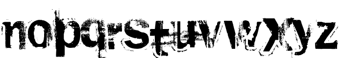 rusted plastic Font LOWERCASE
