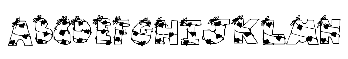SA-Heart Strings Font UPPERCASE