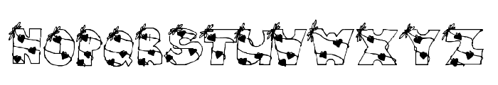 SA-Heart Strings Font UPPERCASE