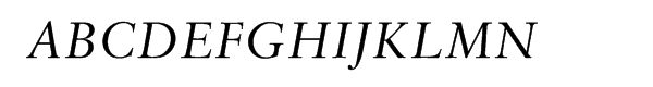 Sabon™ Cyrillic Italic Font UPPERCASE