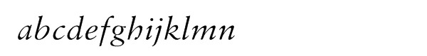 Sabon Pro Italic Font LOWERCASE