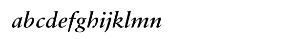 Sabon Pro Semi Bold Italic Font LOWERCASE