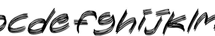 Sandscrape Italic Font LOWERCASE